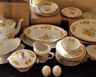 Yellow Vintage dishware. We have the rest of the set in boxes.