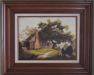Oil on Canvas (12 x 16) “Yesteryears” by Linda Hass  Linen Lined Wood Frame (20” X 24”)