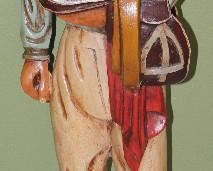 Vintage Hand Carved/Hand Painted Gessoed Wooden Jockey (34”H)