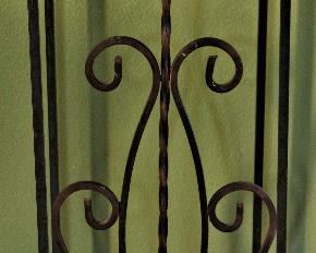 Vintage Wrought Iron Plant Stand with Tile Top.        (36”H x12’ X 12pm)