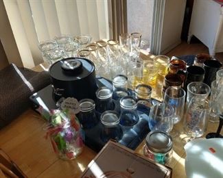 Glasses and ice buckets