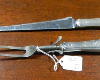 Tiffany and Co Sterling Silver Handle Carving Set