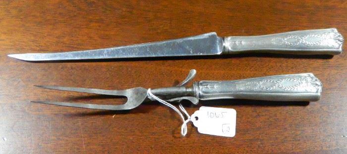 Tiffany and Co Sterling Silver Handle Carving Set