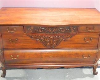 RJ Horner Mahogany Carved Dresser Base