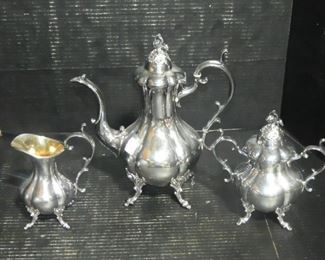 Three Piece Reed and Barton Winthrop Tea Set