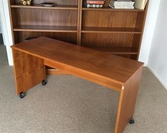 **Best Offer** MCM teak Denmark $175 desk 51”W x 19.5D x 27” H 