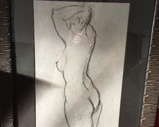 $40 charcoal pastel nude