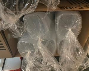 Lot Of Food Containers And Lids, Ribbon Cassettes And Paper Food Trays