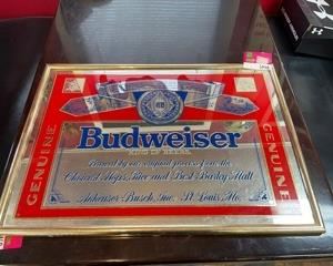 Budweiser Mirror Frame Art, Muhammad Ali, James Dean Framed Posters