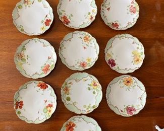 Limoges set of slad plates....so pretty and in perfect condition!
