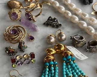 Jewelry! Fine and Faux - but really fun assortment in every price point. Lots of vintage jewelry too!