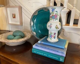 Herend Vase and hand made eggs