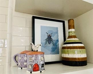 Hand thrown pottery, mixed media art by Paula Wachsstock