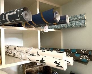 New rolls of Serena & Lily wallpaper. 