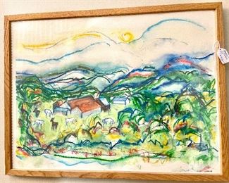 Marsden Williams - local Richmond artist -oilpastel on paper