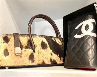 B.B Simon Hide Handbag and Chanel wallet