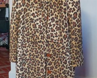 Moschino leopard print jacket with attached bow at neck BEAUTIFUL!
