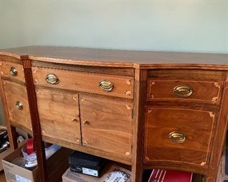 Buffet made by Donald Jackson, inlaid and burned detail