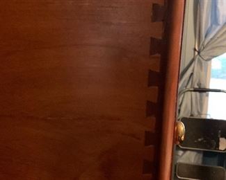 Dovetails of dresser drawers