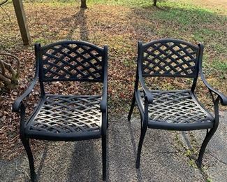 2 aluminum chairs