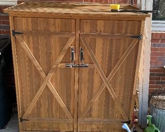 Outdoor cedar cabinet
