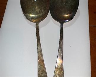 Silver plate and souvenir spoons