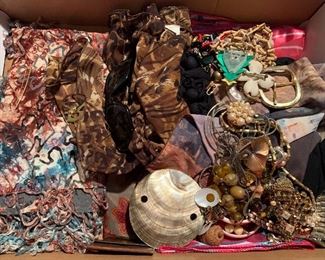 Scarves and jewelry