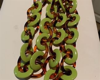 green and tortoise necklace