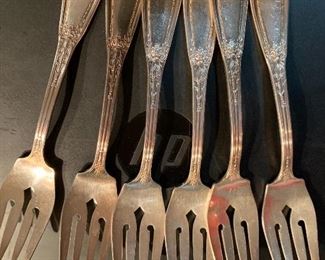 Silver plated dessert forks