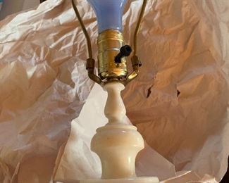 Pair of alabaster lamps