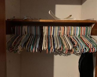 Tons of plastic hangers