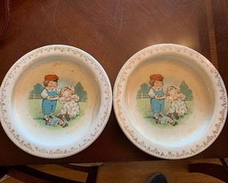 Campbell Kid antique baby plates