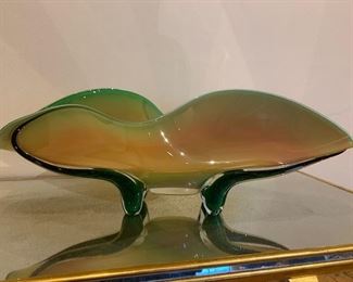 Ed Branson Art Glass sculpture bowl