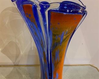Richard Royal massive art glass floor vase