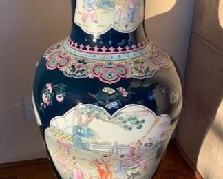 one of pair of Chinese floor vases