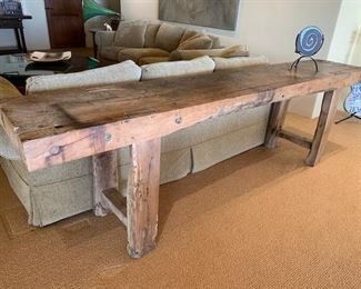 Rustic Wood Sofa Table