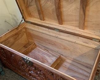 The inside of this cedar trunk is pristine!