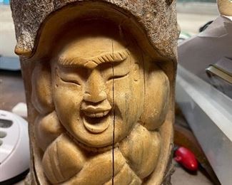 Carved "Buddha face."