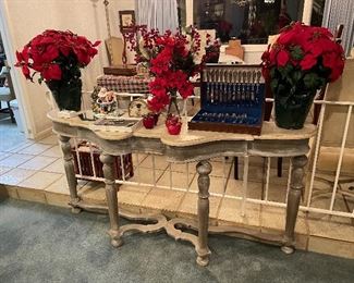 Christmas decor & side table...