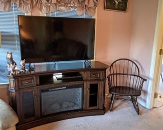 Electric fireplace,  smart tv