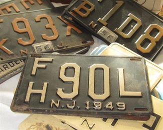 40s, 50s, 60s License Plates