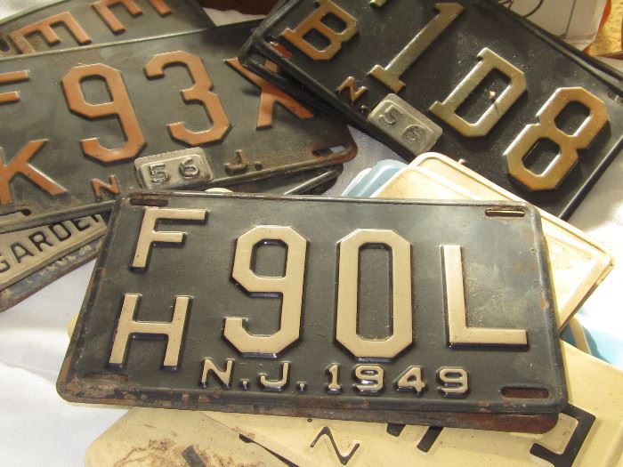 40s, 50s, 60s License Plates