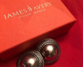retired  all sterling james avery for pireced ears dome earrings- $49
