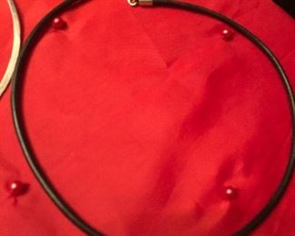 leather  and sterling james avery cord  $29