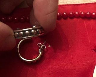 james avery retired small bead stud earrings for pierced ears  