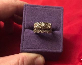 size white gold wedding   set -all one ring -$450