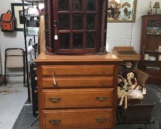 Mahogany cabinet on top of dresser SOLD