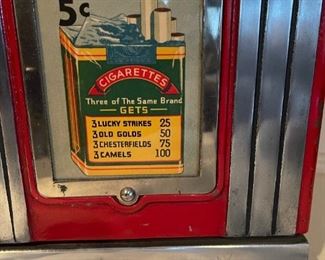 1930's O.D. JENNINGS GRANDSTAND 5¢ Slot Machine / Trade Simulator