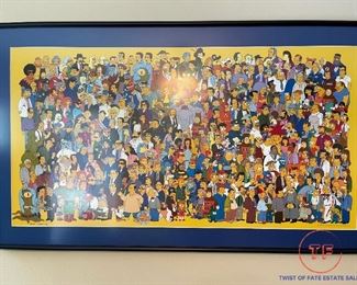 Framed Simpsons Game Poster