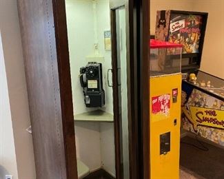 Vintage Phone Booth with Working Light - Originally from INTERLUDE LOUNGE in Omaha